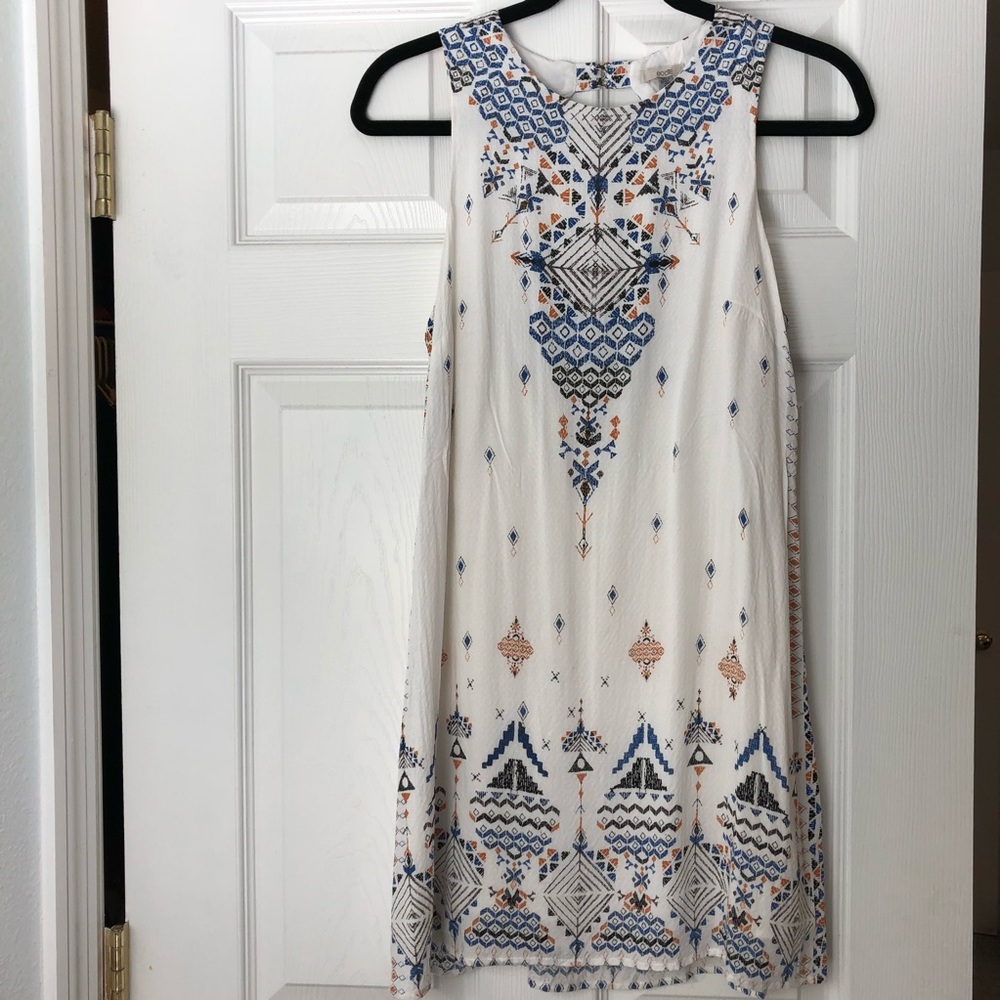 Open back Ecote pattern dress